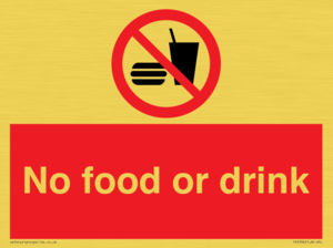No food or drink